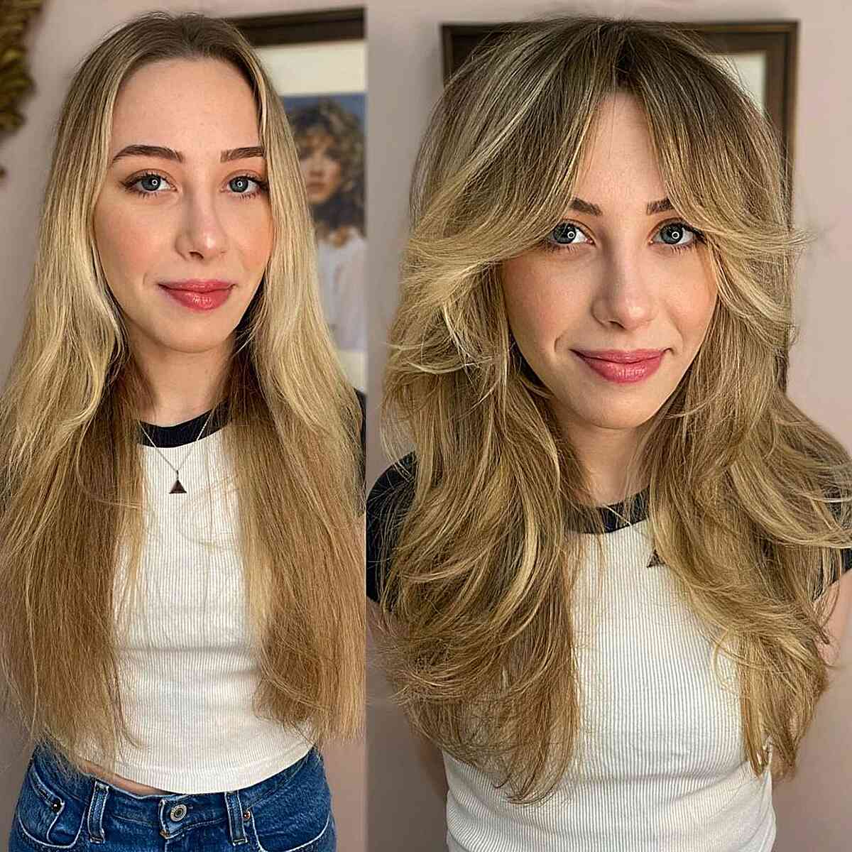 Long Textured Shag with Soft Curtain Fringe