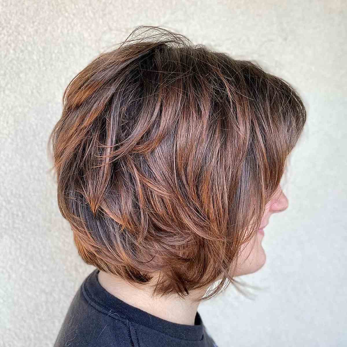 Textured Short Bob with Layers