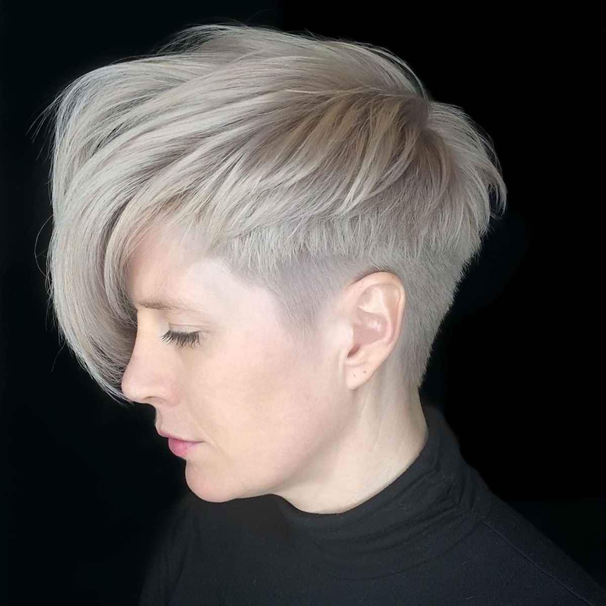 Textured short crop hairstyle