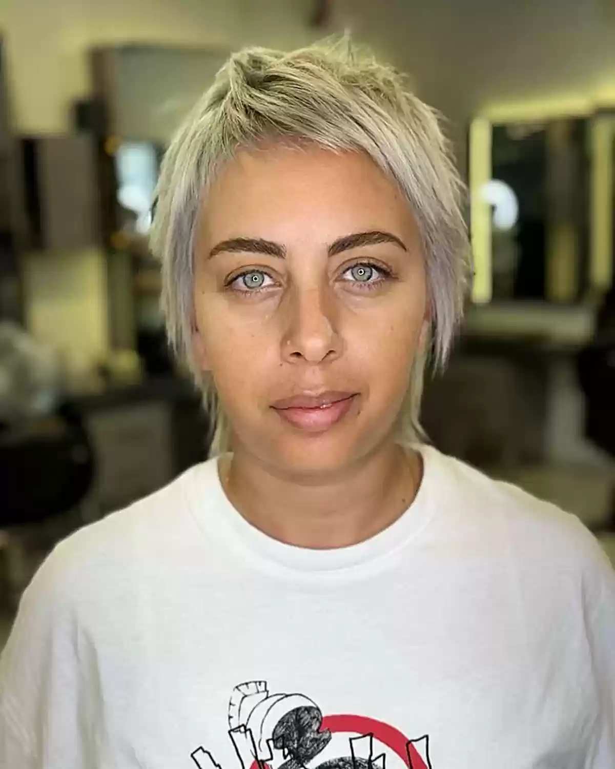 Textured Short Long Shaggy Pixie Hair with Layered Razor Cuts