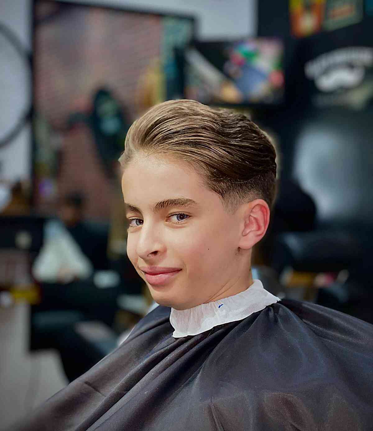 Textured Slick Back for Boys with low-maintenance hair