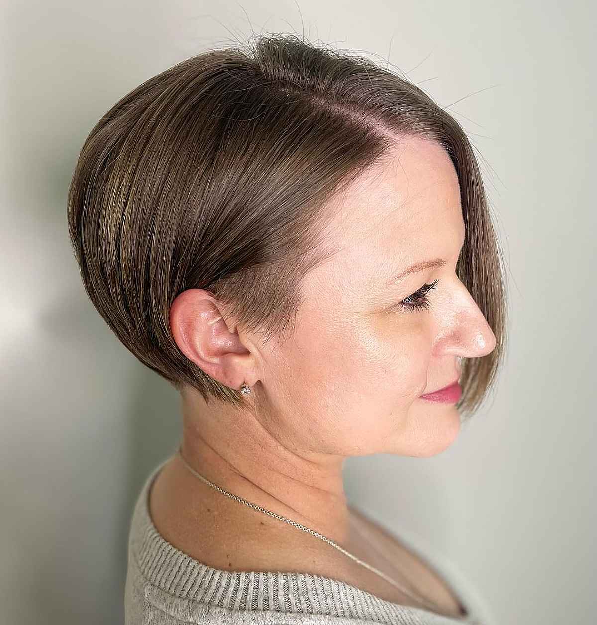 Textured Stacked Bixie Cut with an Undercut