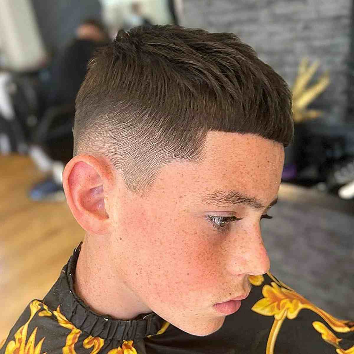 Textured Top with Mid Fade for Boys