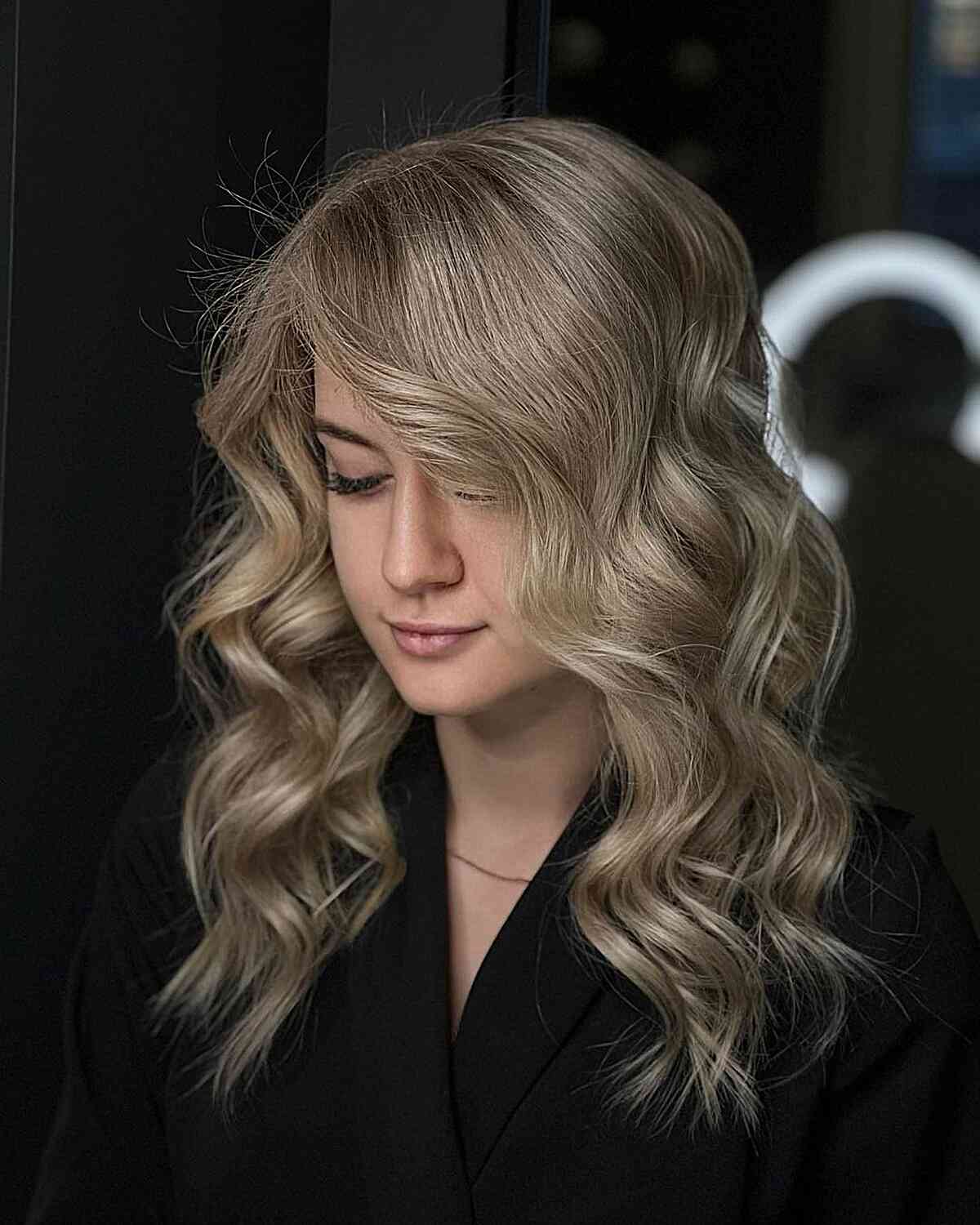 Textured tousled curls for women with thinning hair