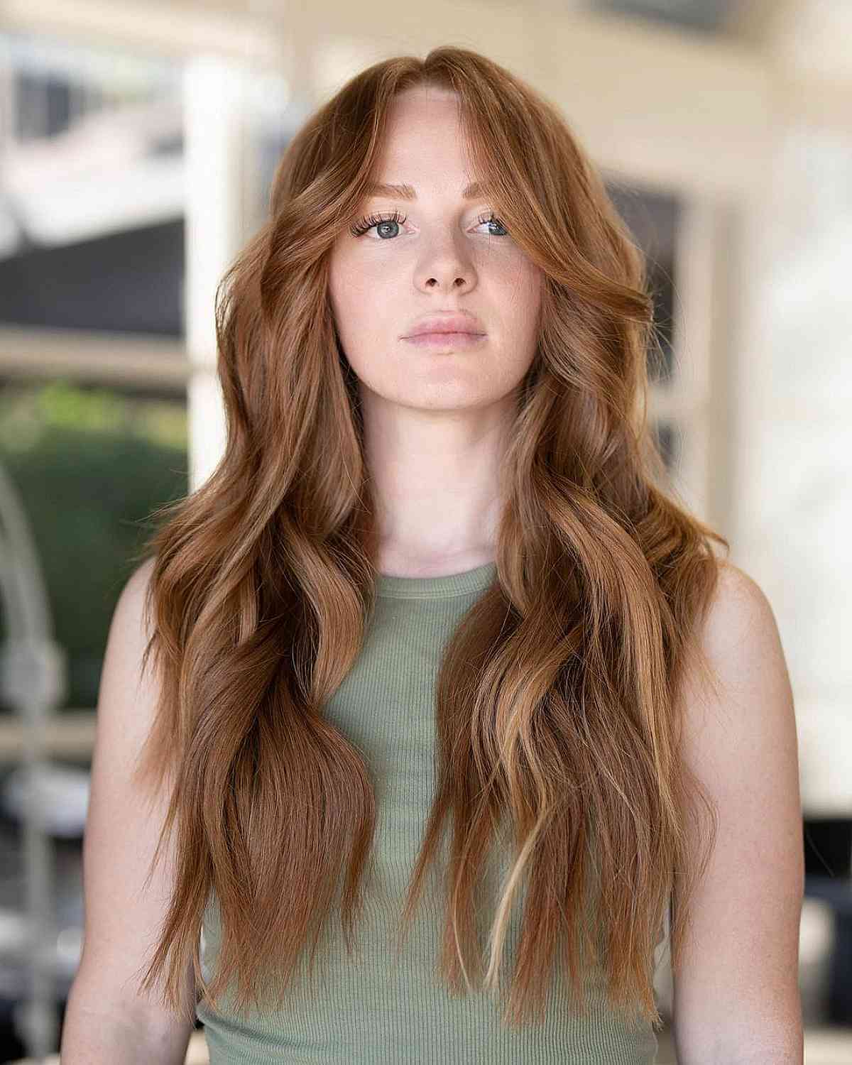 Textured Waves with Gentle Layers for Long Hair