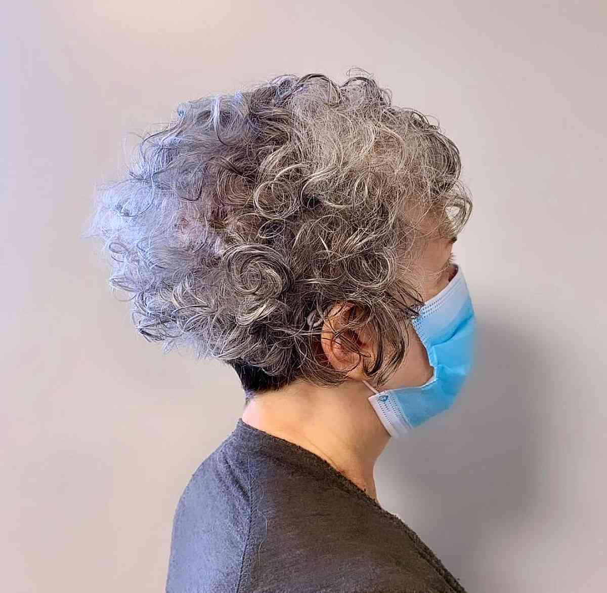 Textured Wedge Crop for a 70-Year-Old Woman