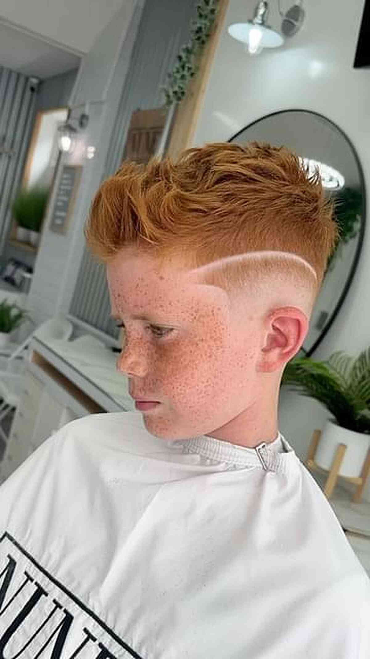 Textured Cut with an Extended Surgical Line for Boys