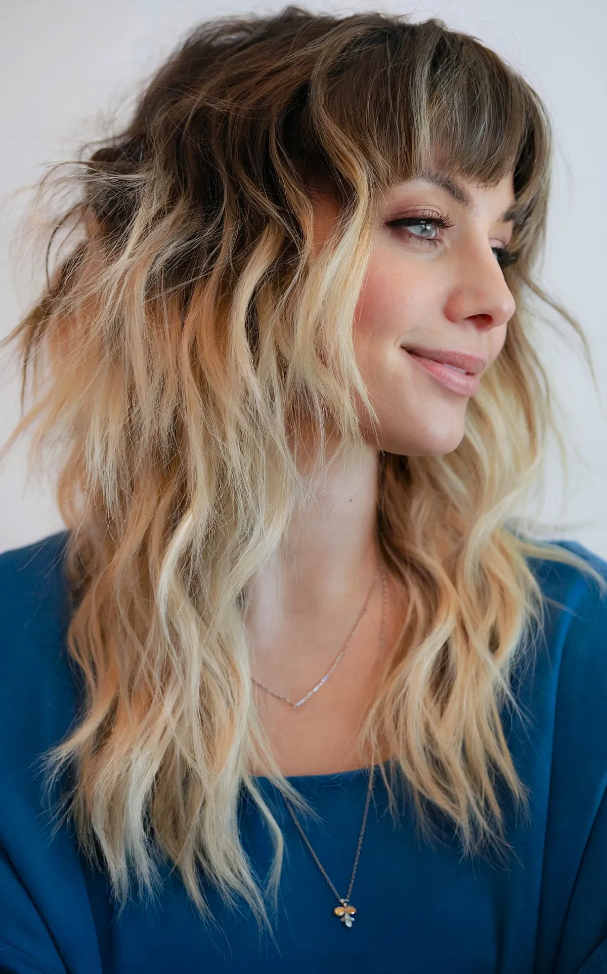 Textured Wolf Haircut with Ocean Waves