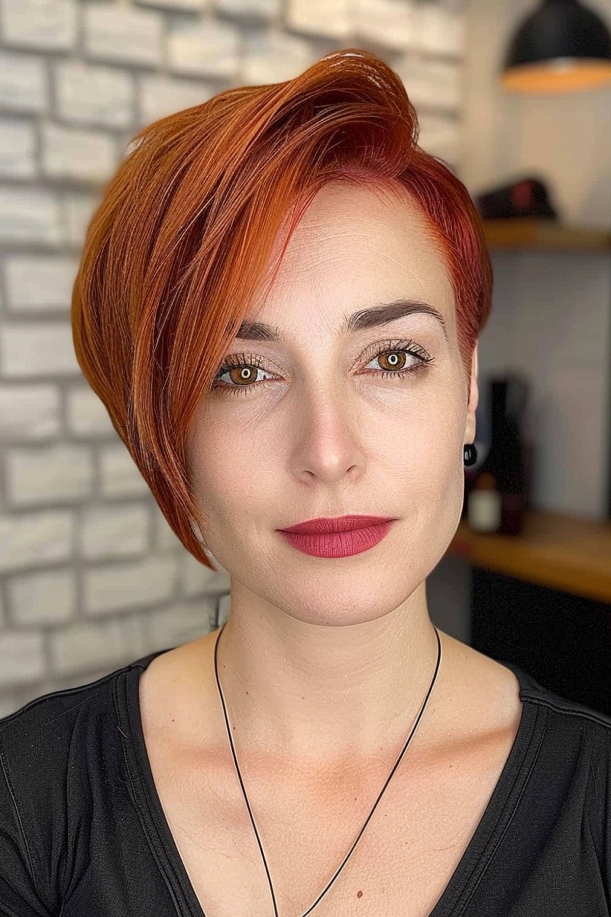 the asymmetrical pixie bob for short straight hair