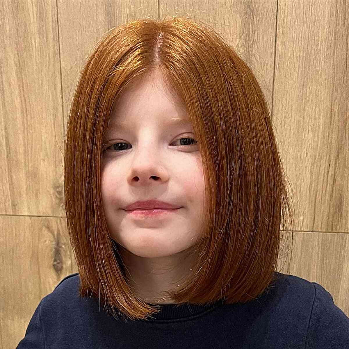 The Most Adorable Bob Cut with a Center Part for Young Girls
