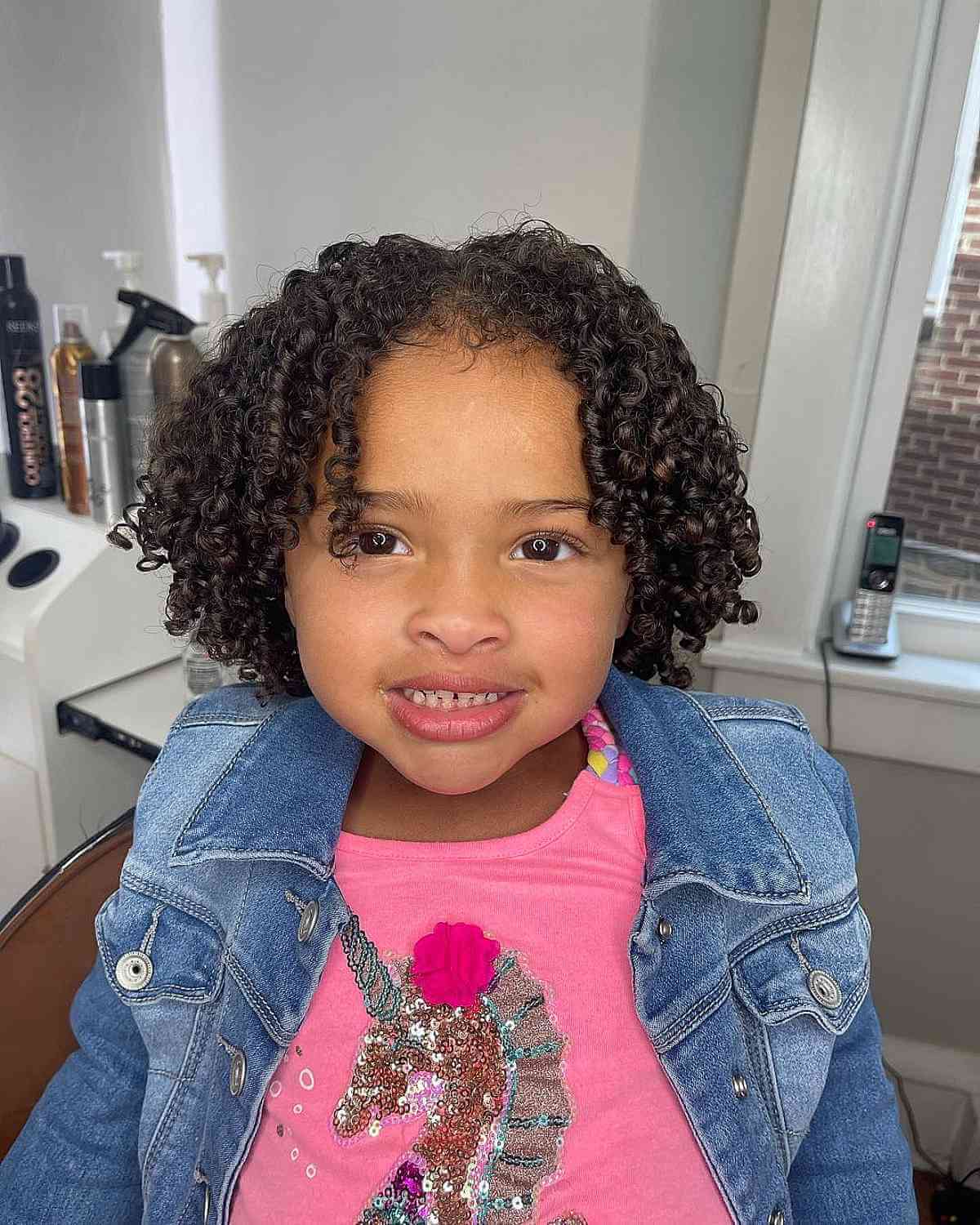 The Most Adorable Curly Short Bob for Little Girls