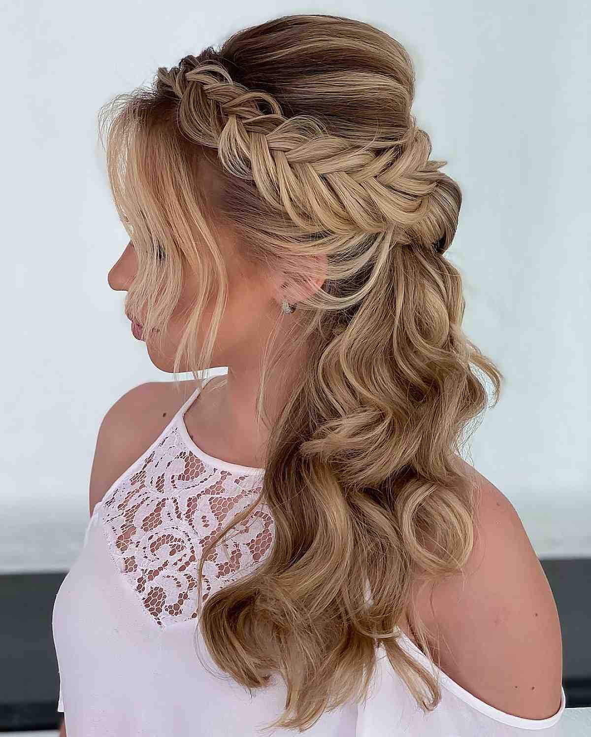 Timeless Side-Swept Curls for Bridesmaids