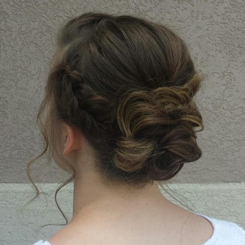 Timeless Updo Featuring Braid Detail