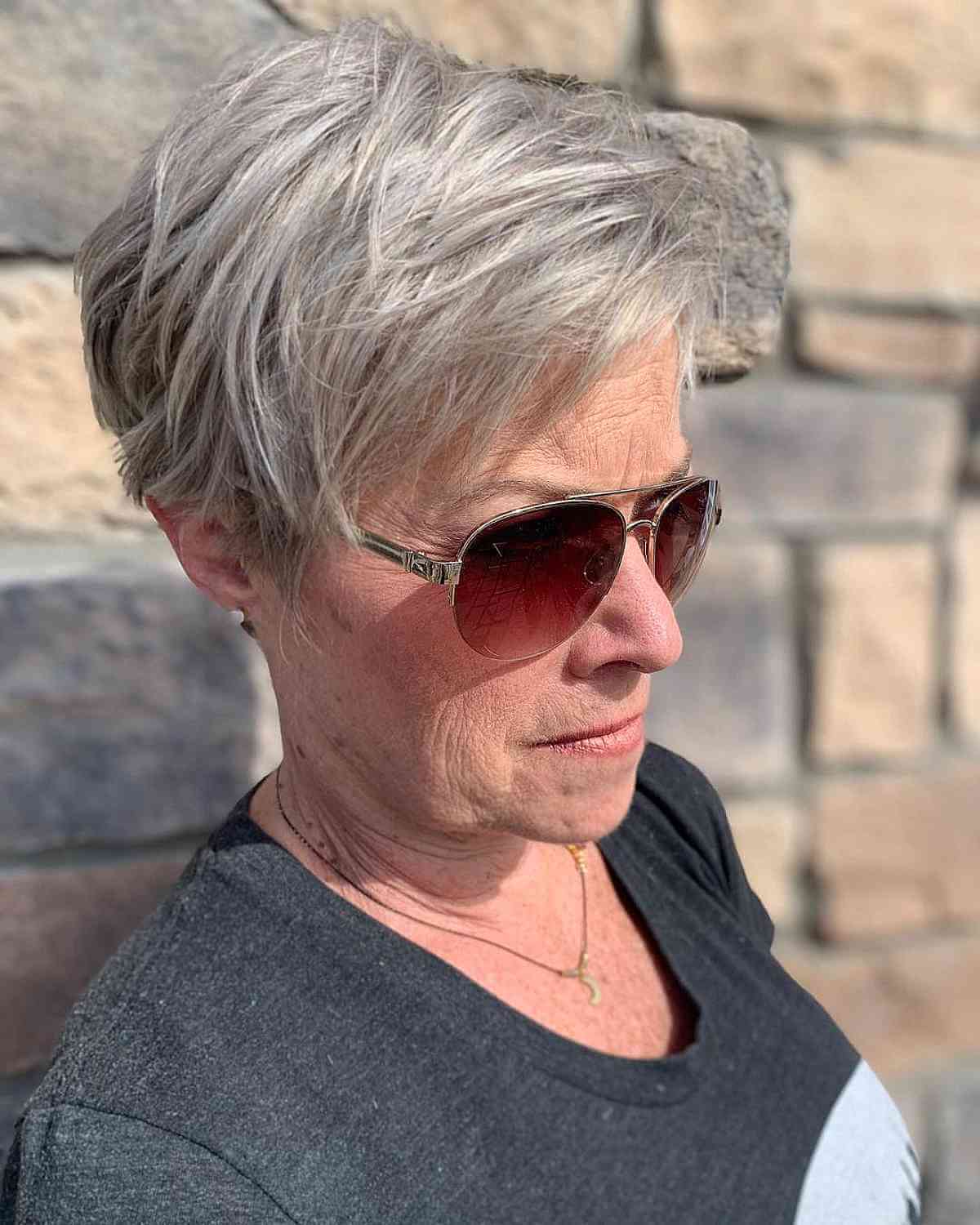 Titanium Blonde for Effortless Messy Pixie Hair