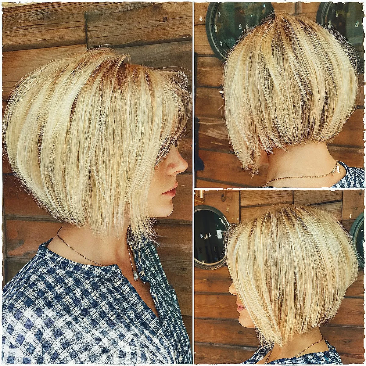 Tousled Layered Bob with Gentle Waves