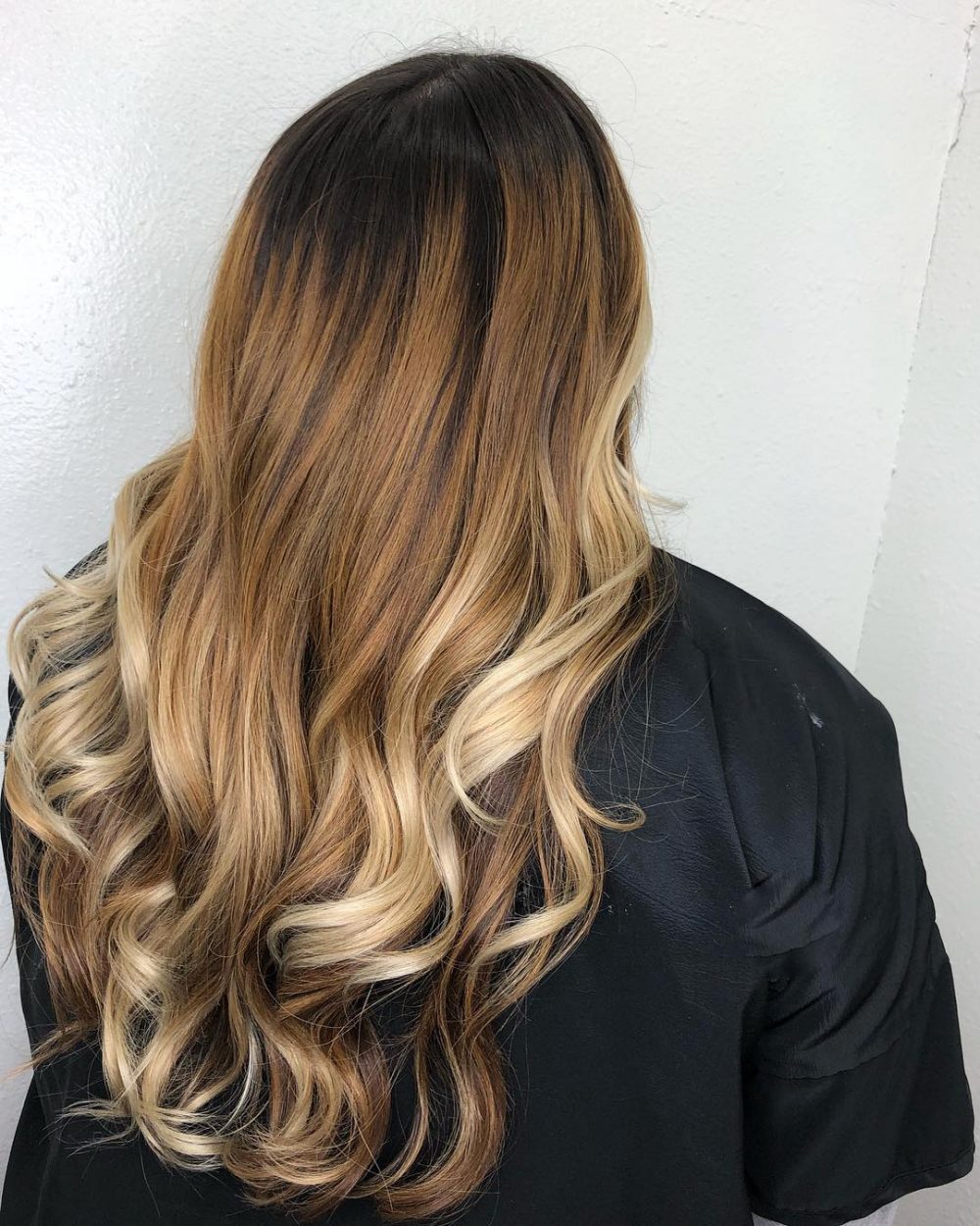 Transformative Caramel Ombre on Natural Brunette Locks