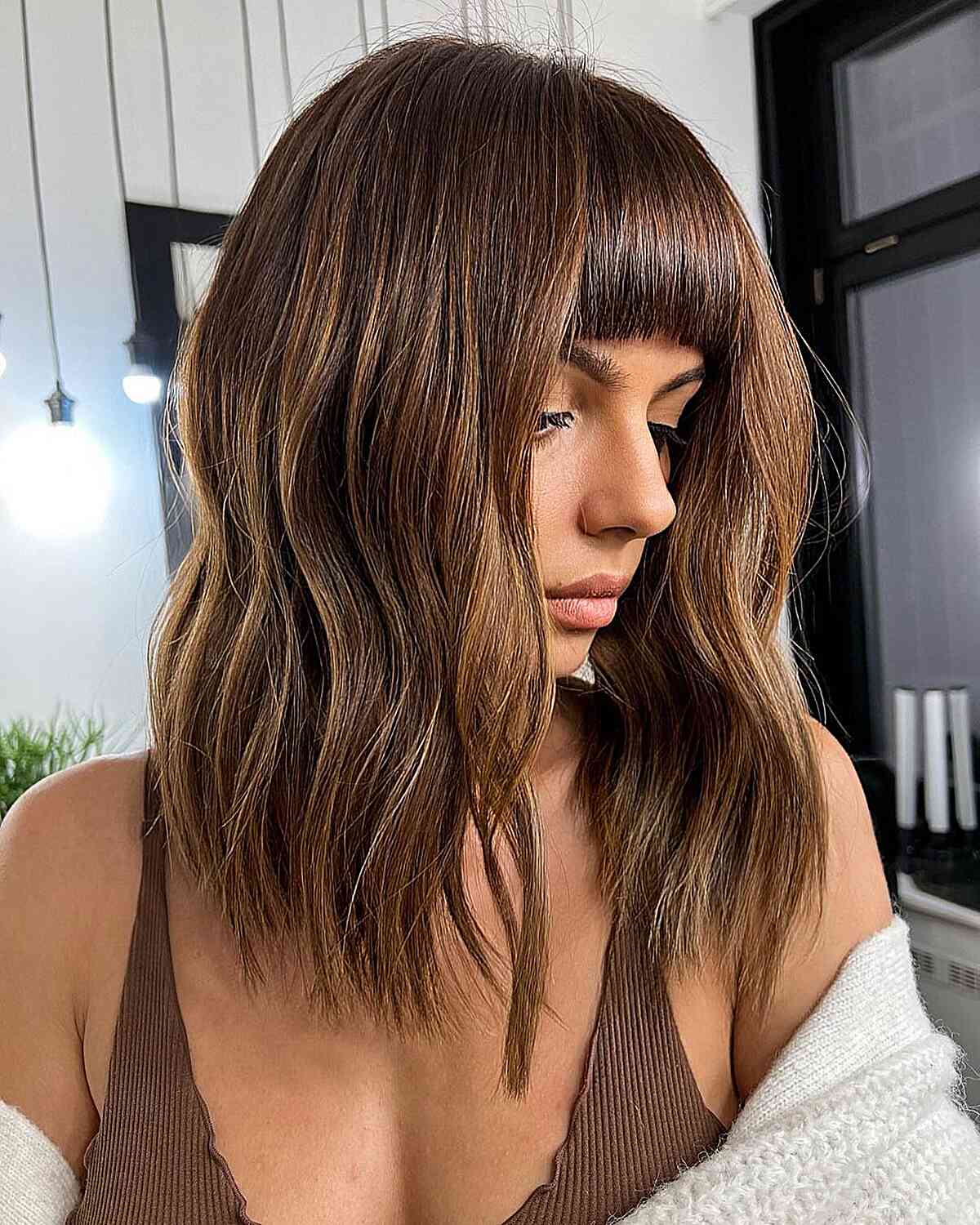 Transformative Texture Medium Length Hairstyle