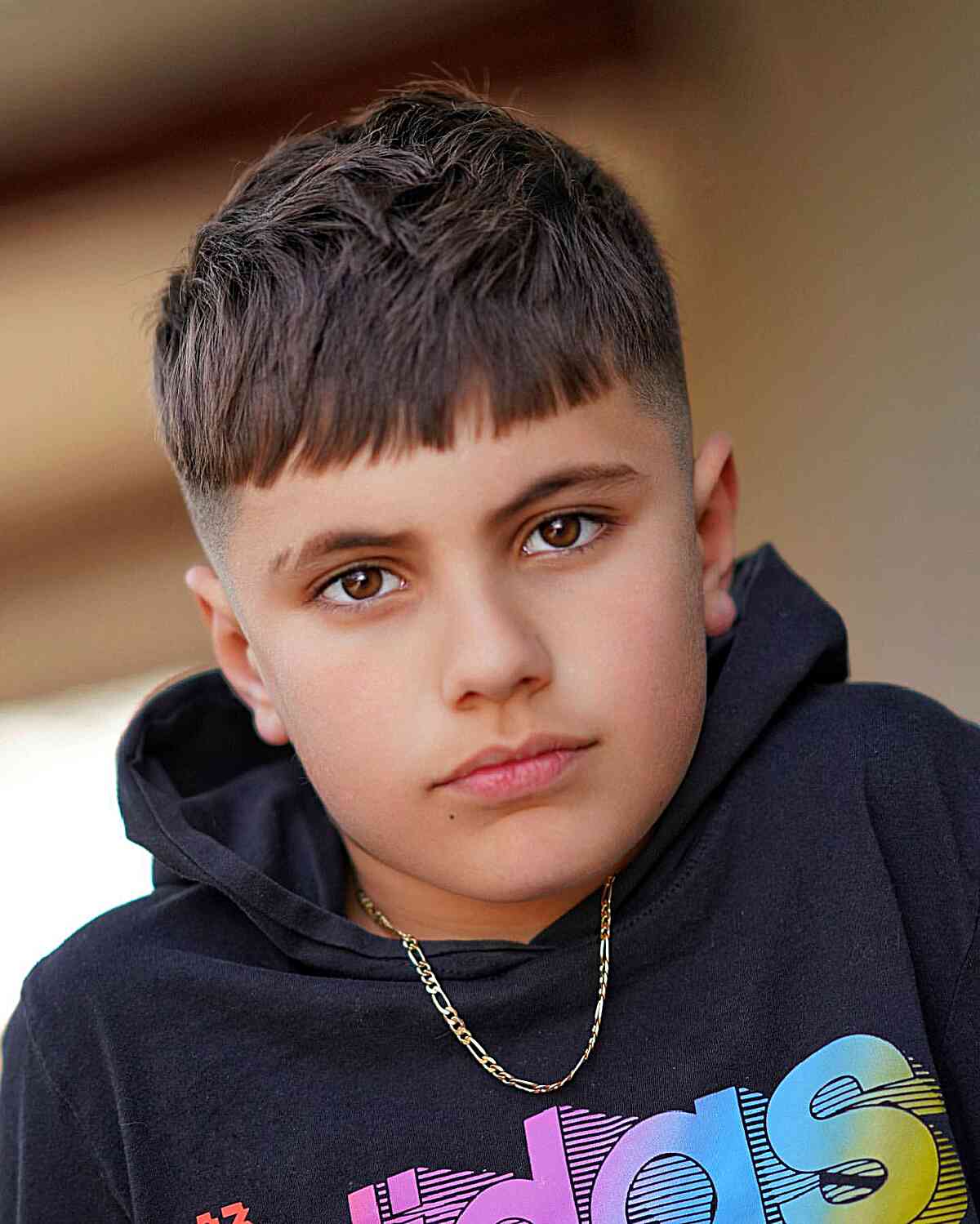 Trendy Fade with Smooth Fringe for Boys