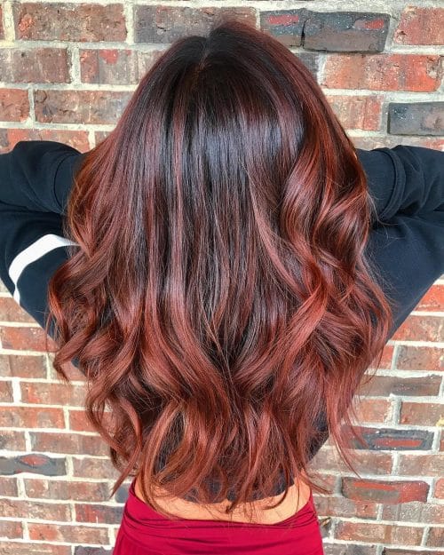 Trendy Red Balayage hairstyle