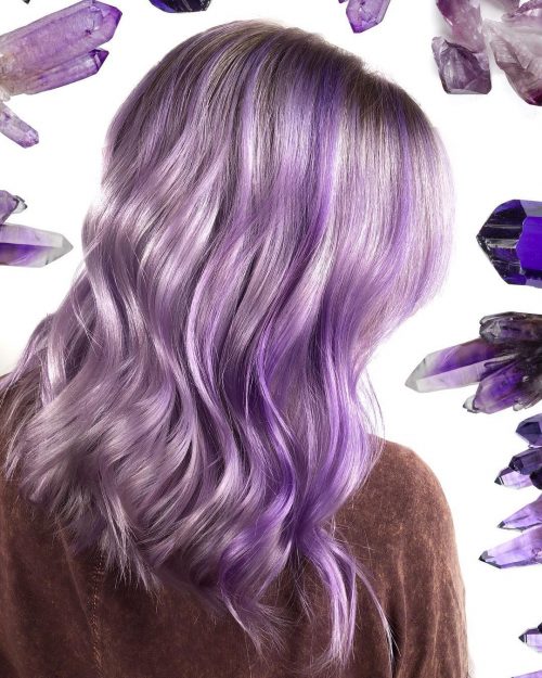 Trendy Lavender Highlights