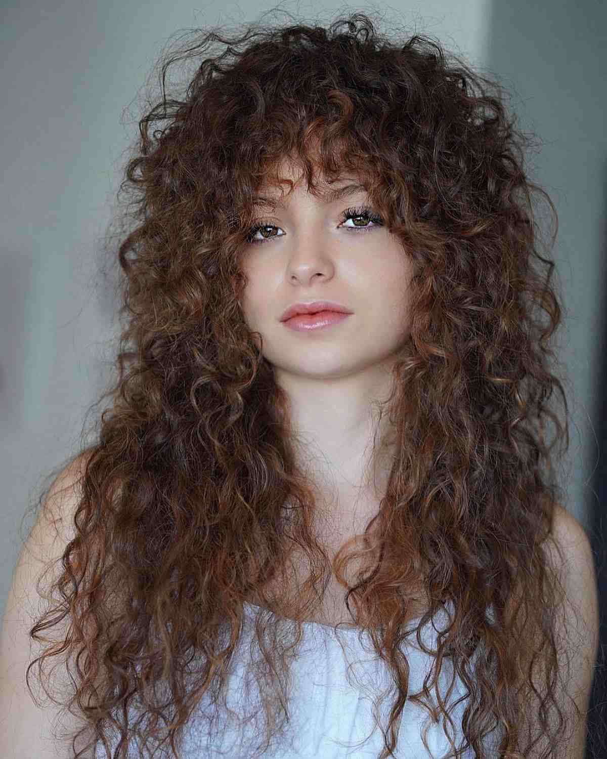 Trendy Long Shaggy Curly Wolf Cut