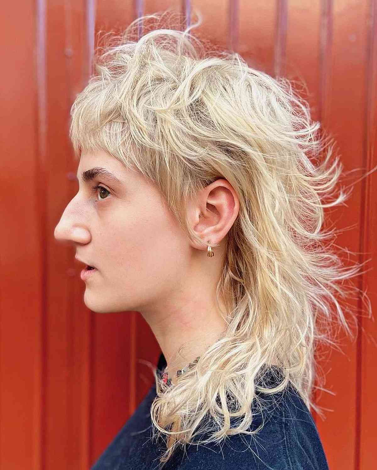 Trendy Mullet Wolf Cut Shag with Short Bangs