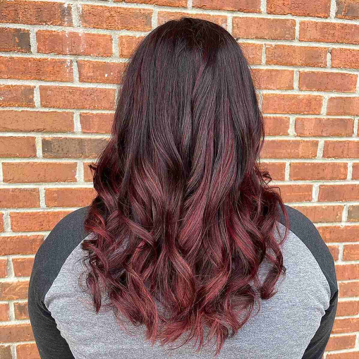 Trendy Red Ombre Hair