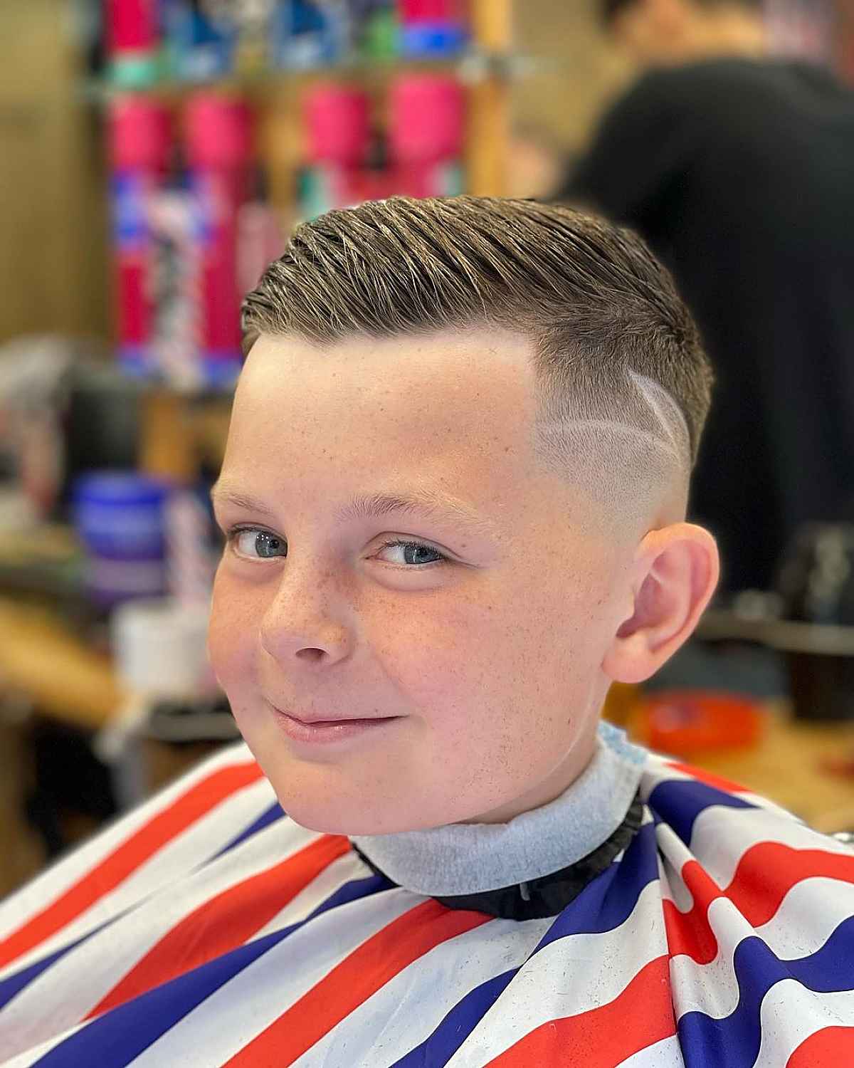 trendy surgical lines buzz cut for little boys