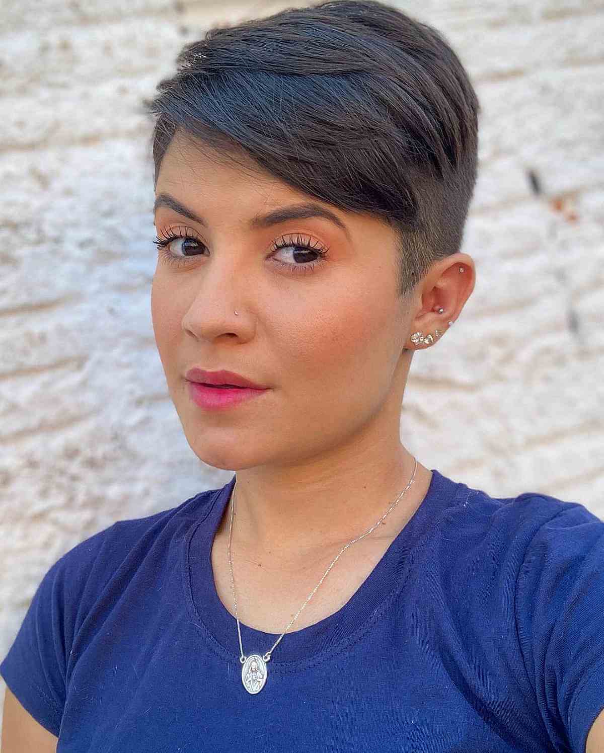 Short Straight Hairstyle with Extended Top