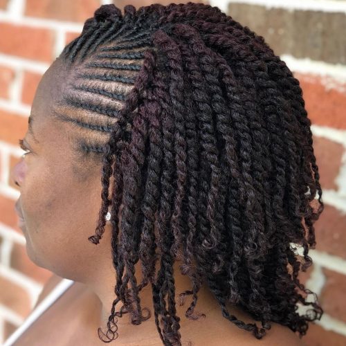 Twist Braids for Short Natural Hairstyles