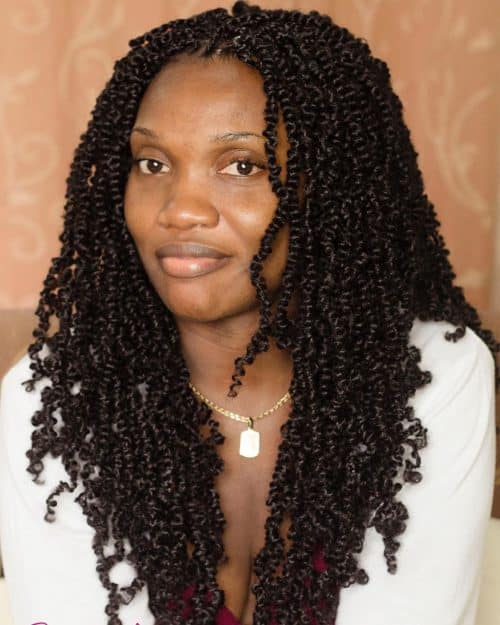 twisted kinky braids for curly hair