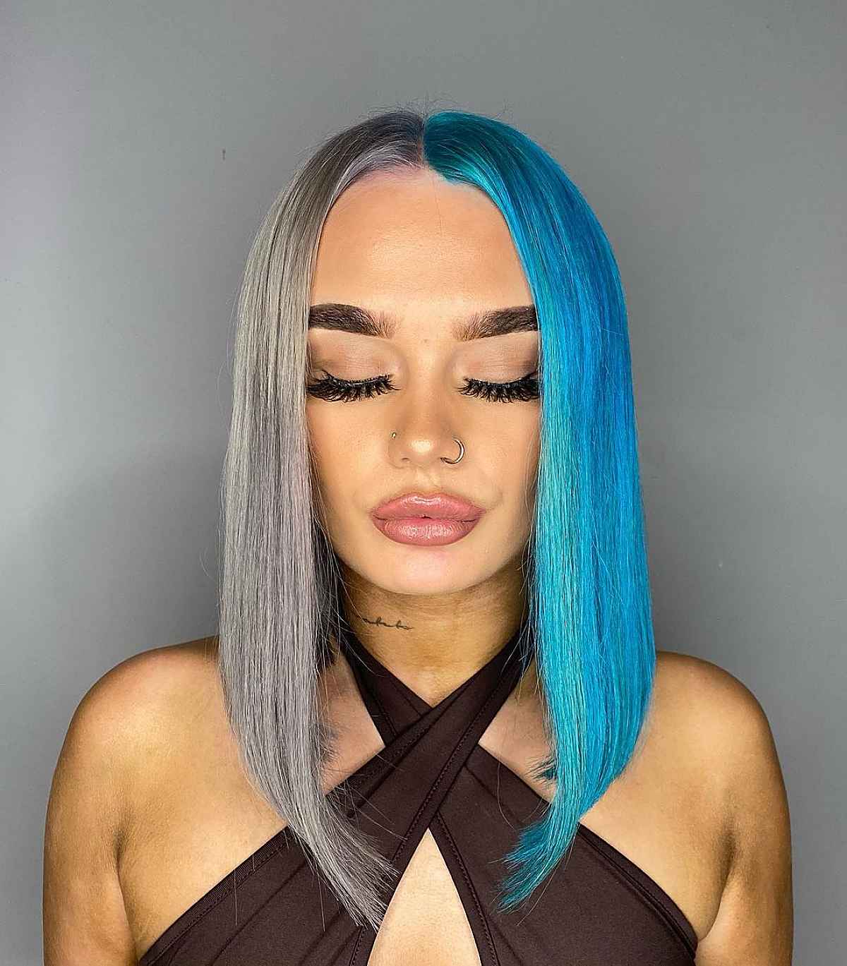 Two-Colored Lob with a Center Part