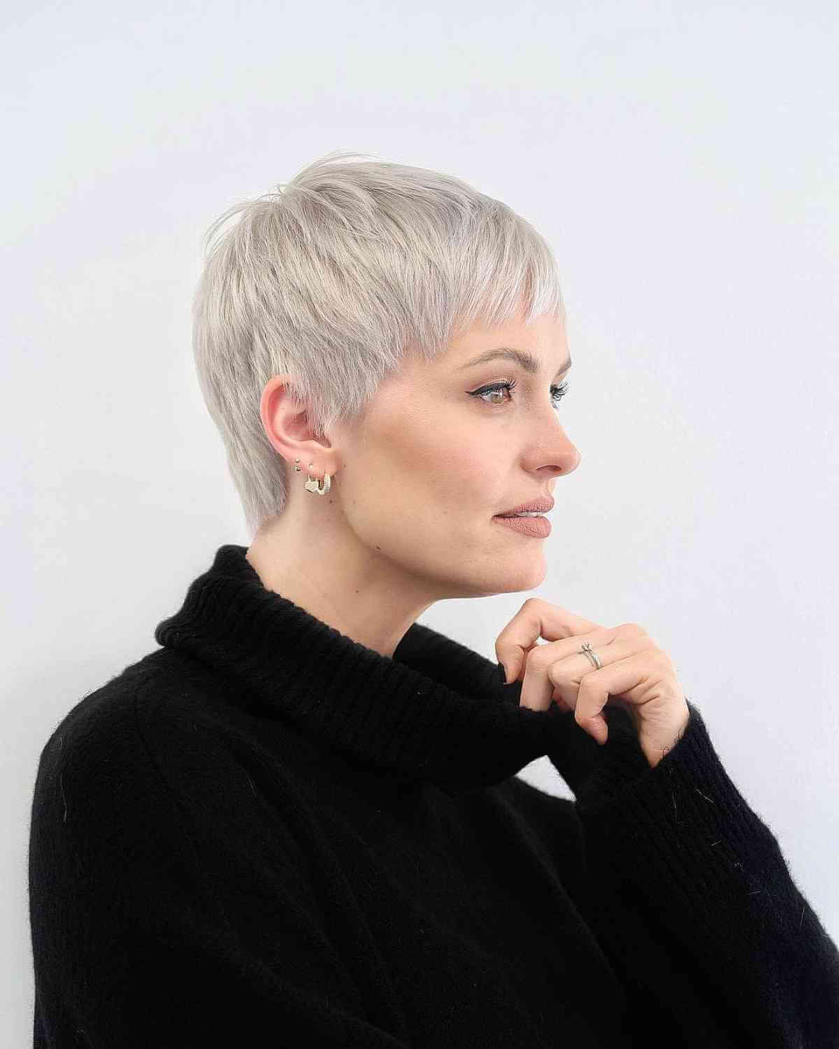 Ultra Short Platinum Blonde Pixie