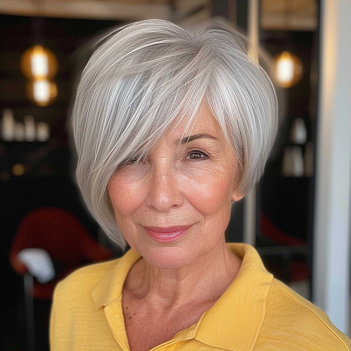 Undone Pixie Cut for Women 70 and Older