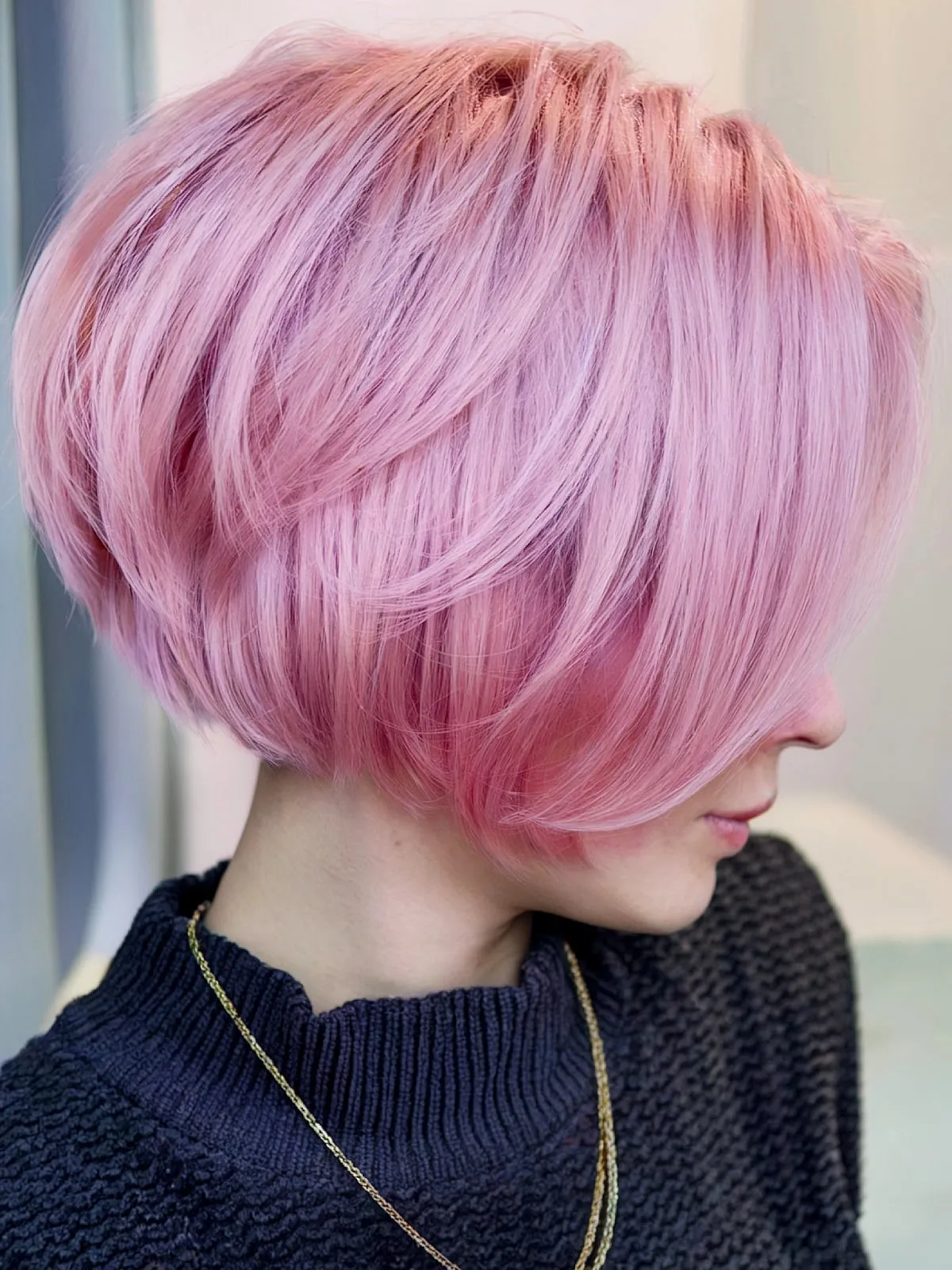 Vibrant Bubblegum Pink hair color