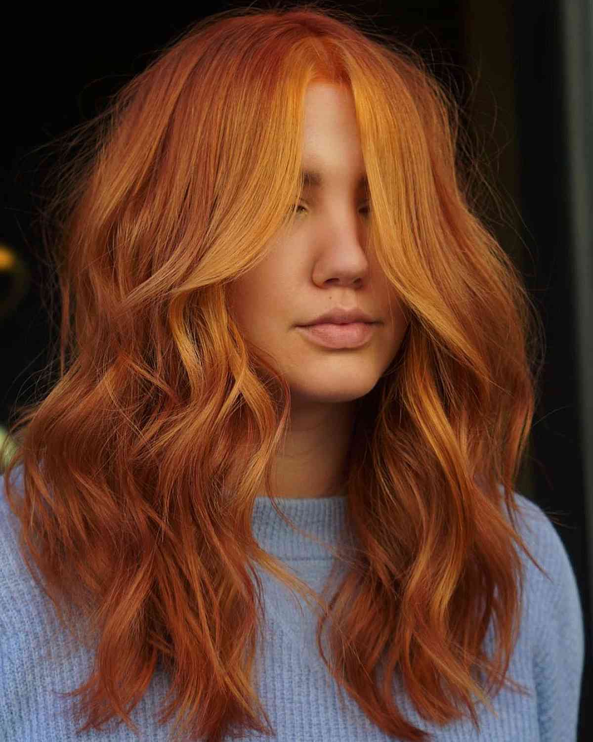 Vibrant Copper Balayage Hair
