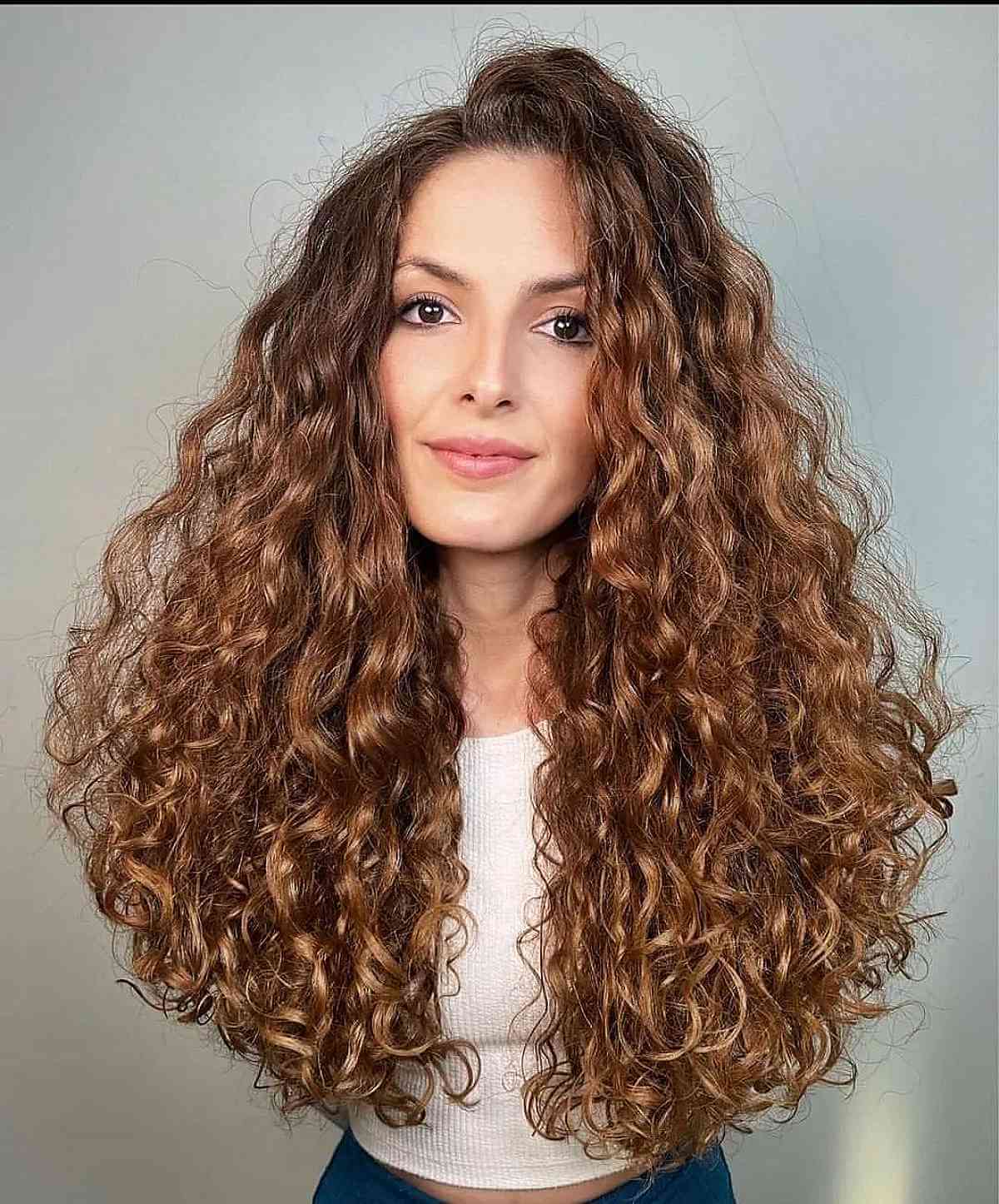 Vibrant curly voluminous hair