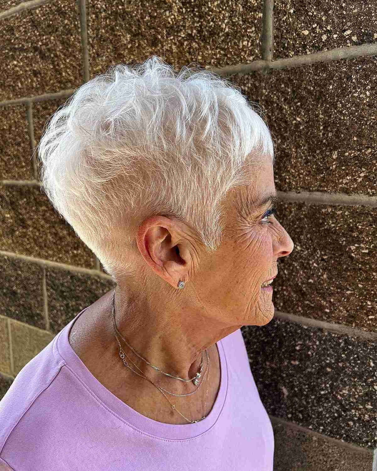 Vibrant Feathery Pixie with Short Sides for Thinning Hair