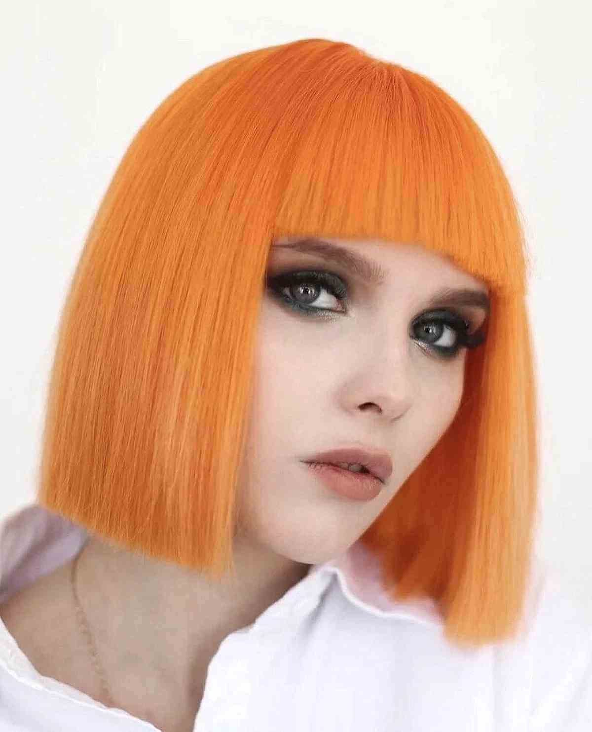 Orange pastel hair hue