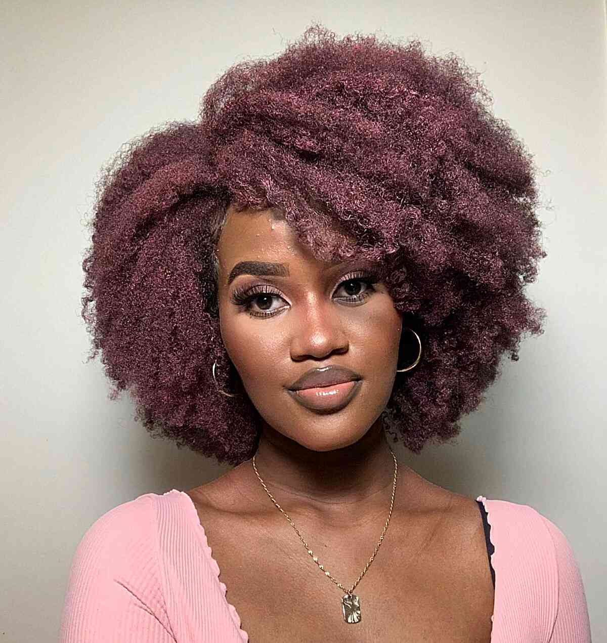 Vibrant Pink Natural Fro for black women