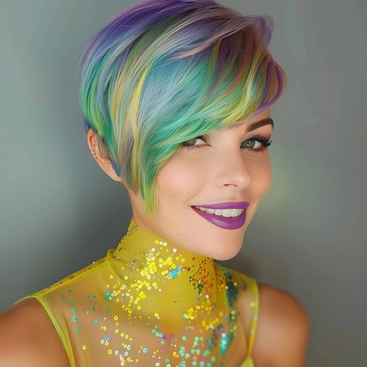 Vibrant Pixie hairstyle