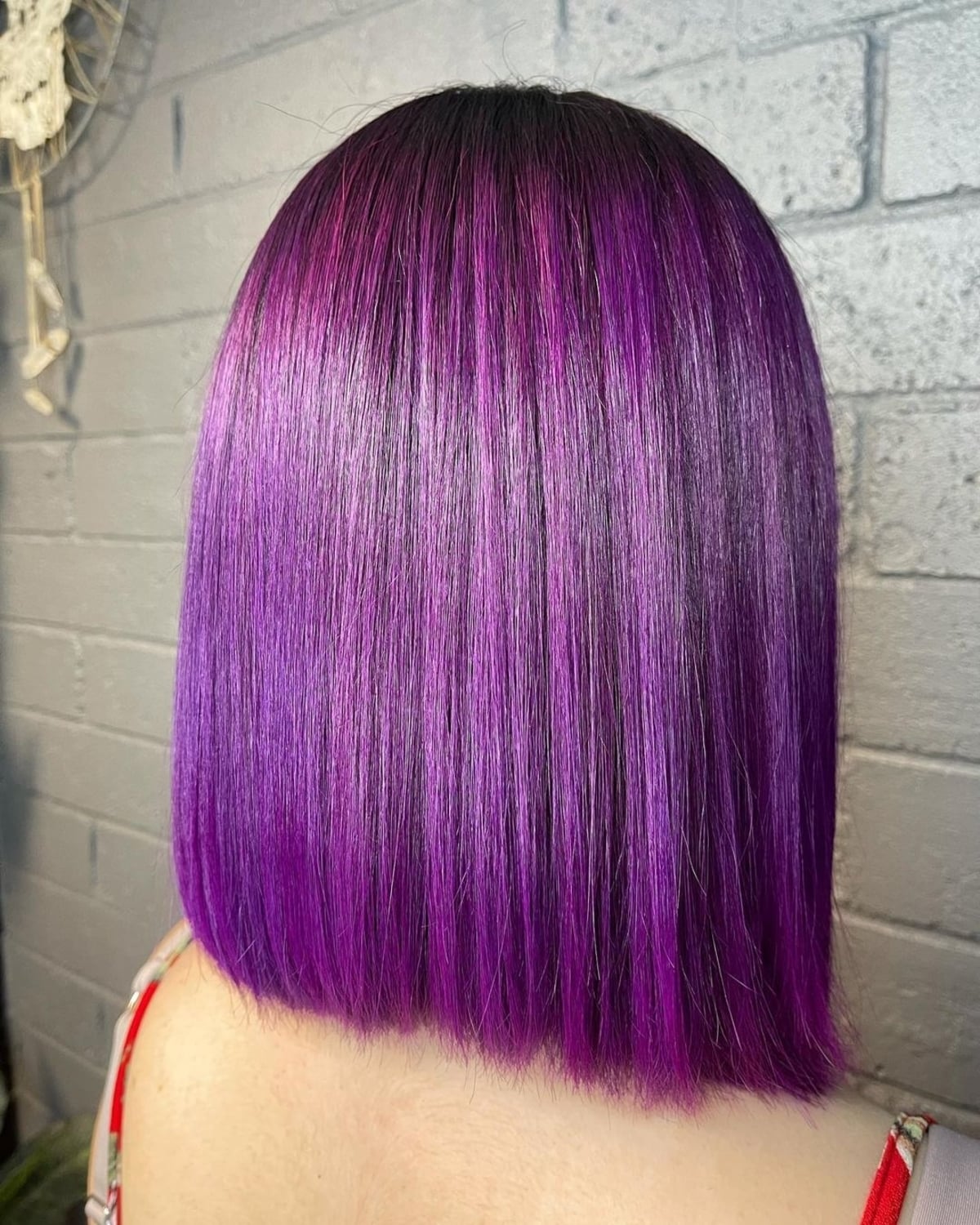 Vibrant purple highlights
