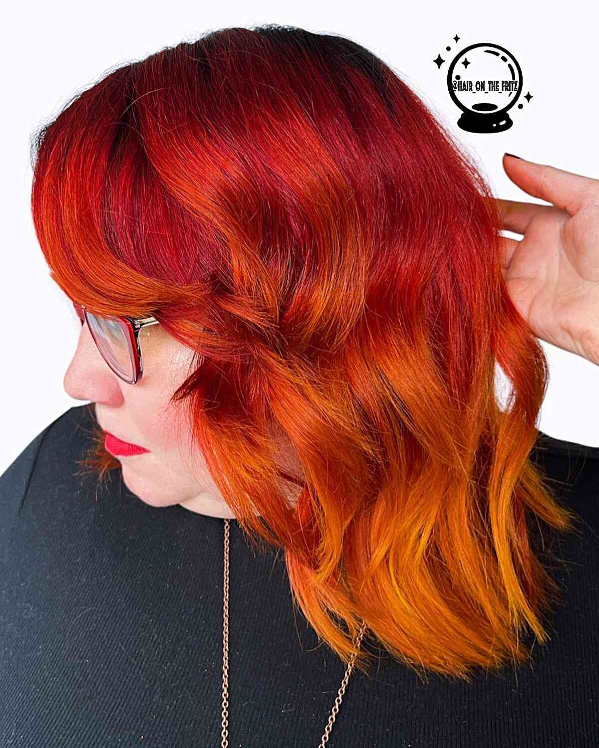 Vibrant Short Orange Red Hair Shade