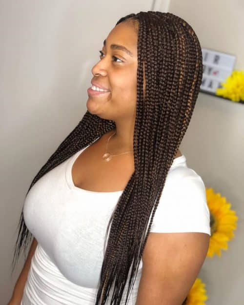 Vibrant straight micro braids