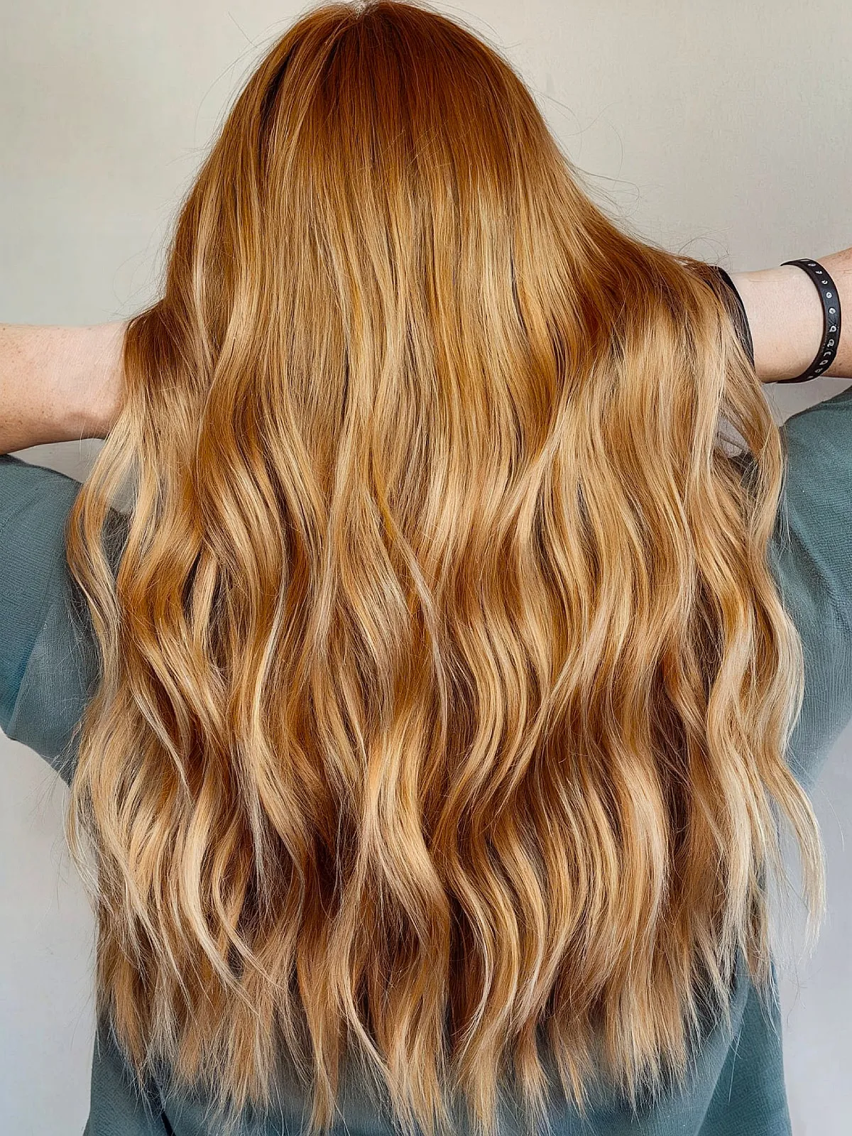 Vibrant Strawberry Blonde Balayage Highlights