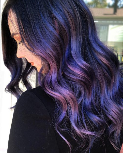 Vibrant Ultraviolet Purple Highlights
