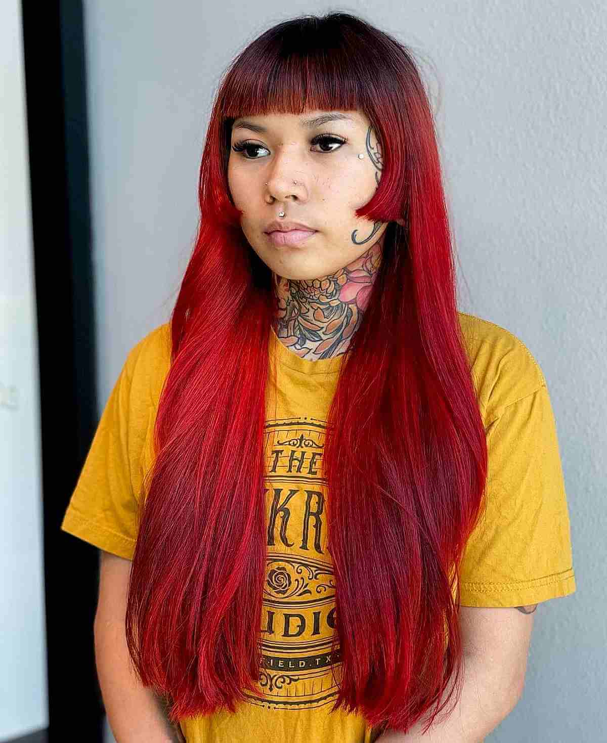Vivid Red Long Hime