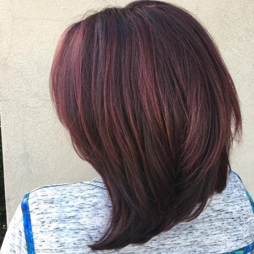 Vivid Violet Red hairstyle