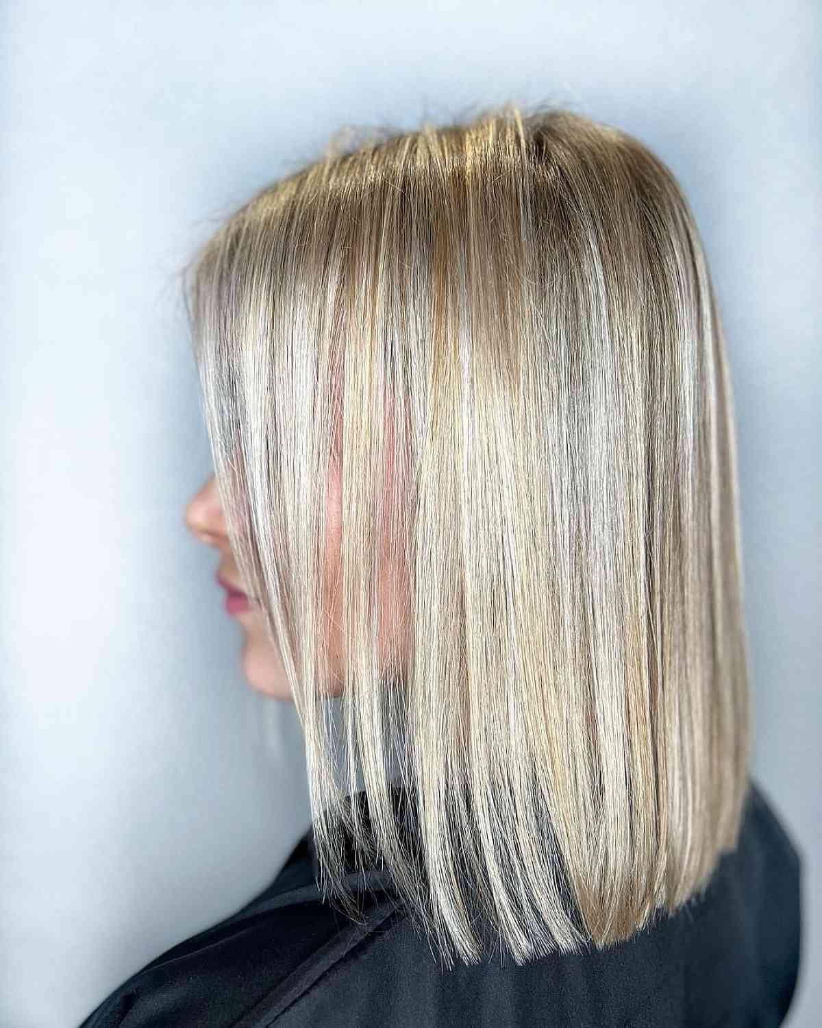 Warm Highlights on Platinum Blonde