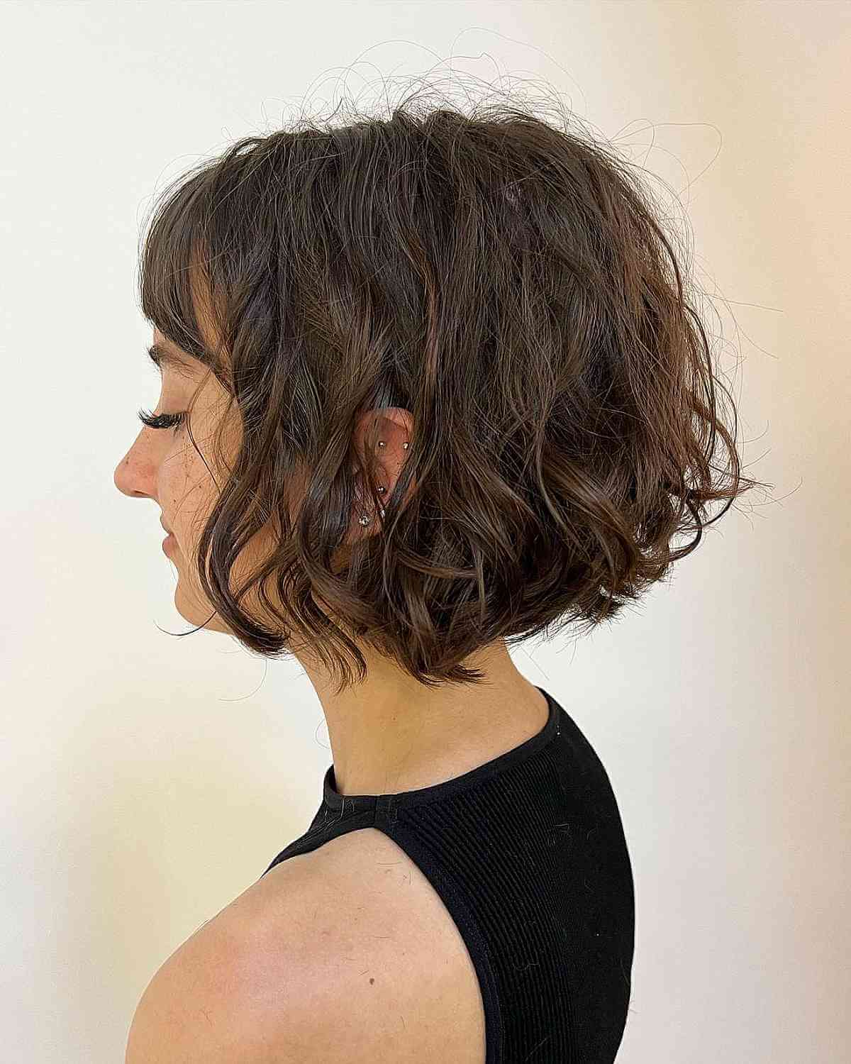 Brunette Bob with Soft Waves